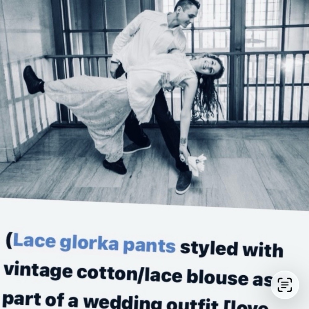 Glorka Blue Lace Harem Pants One size